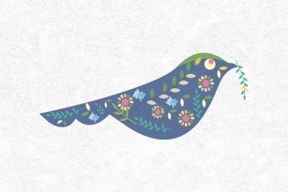 Bird Floral SVG Sublimation Design