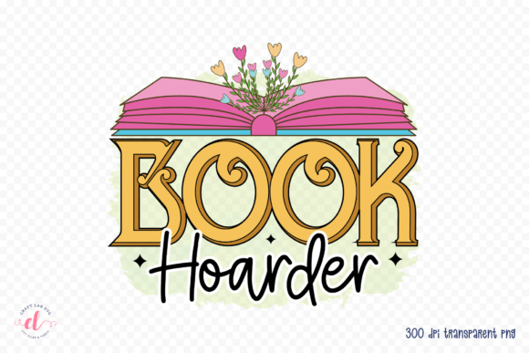 Book Hoarder, Reading Sublimation PNG
