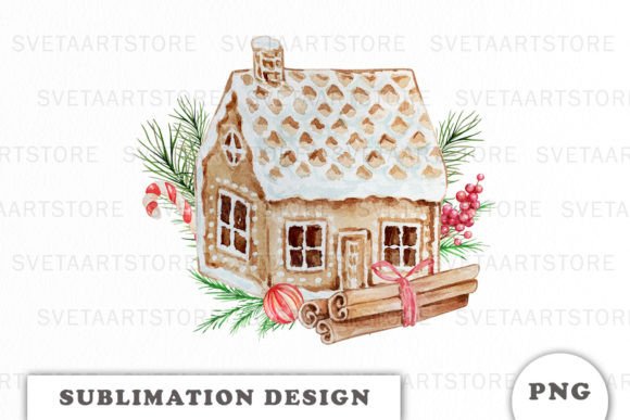 Christmas Gingerbread House PNG