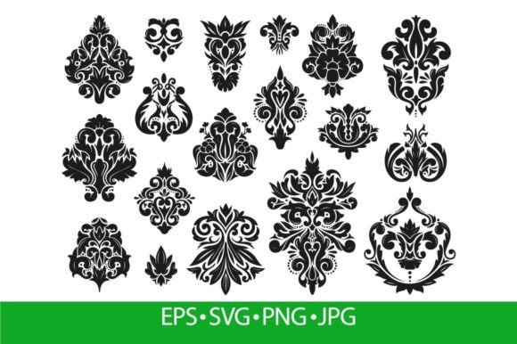 Damask Ornaments. Vintage Baroque Style