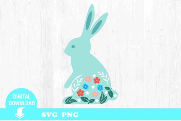 Easter Bunny & Floral SVG for Cricut