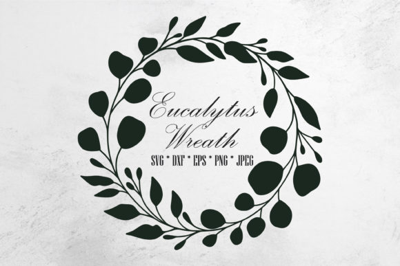 Eucalyptus Wreath. Circle Leaves Frame