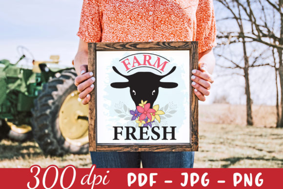 Farm Fresh, Farmhouse Sublimation Design