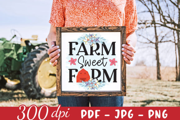 Farm Sweet Farm PNG – Farmhouse PNG