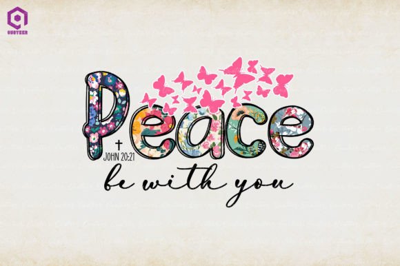 Peace Be with You Butterfly Christian
