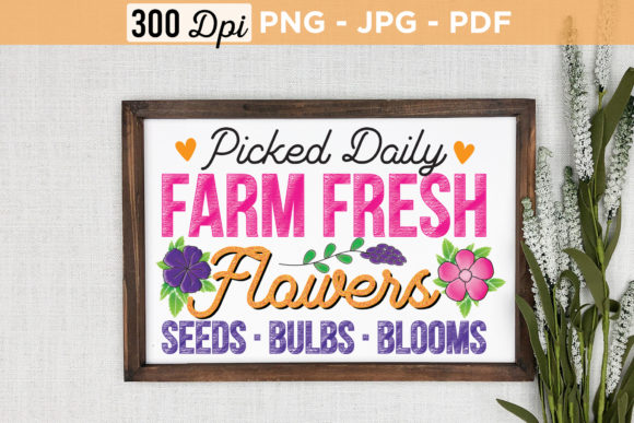 Picked Daily Farm Fresh Flowers PNG