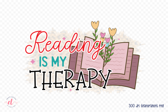 Reading is My Therapy, Book Lovers PNG