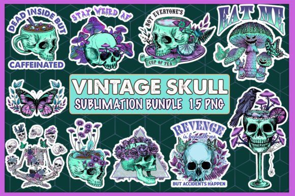 Vintage Skull Sublimation Bundle
